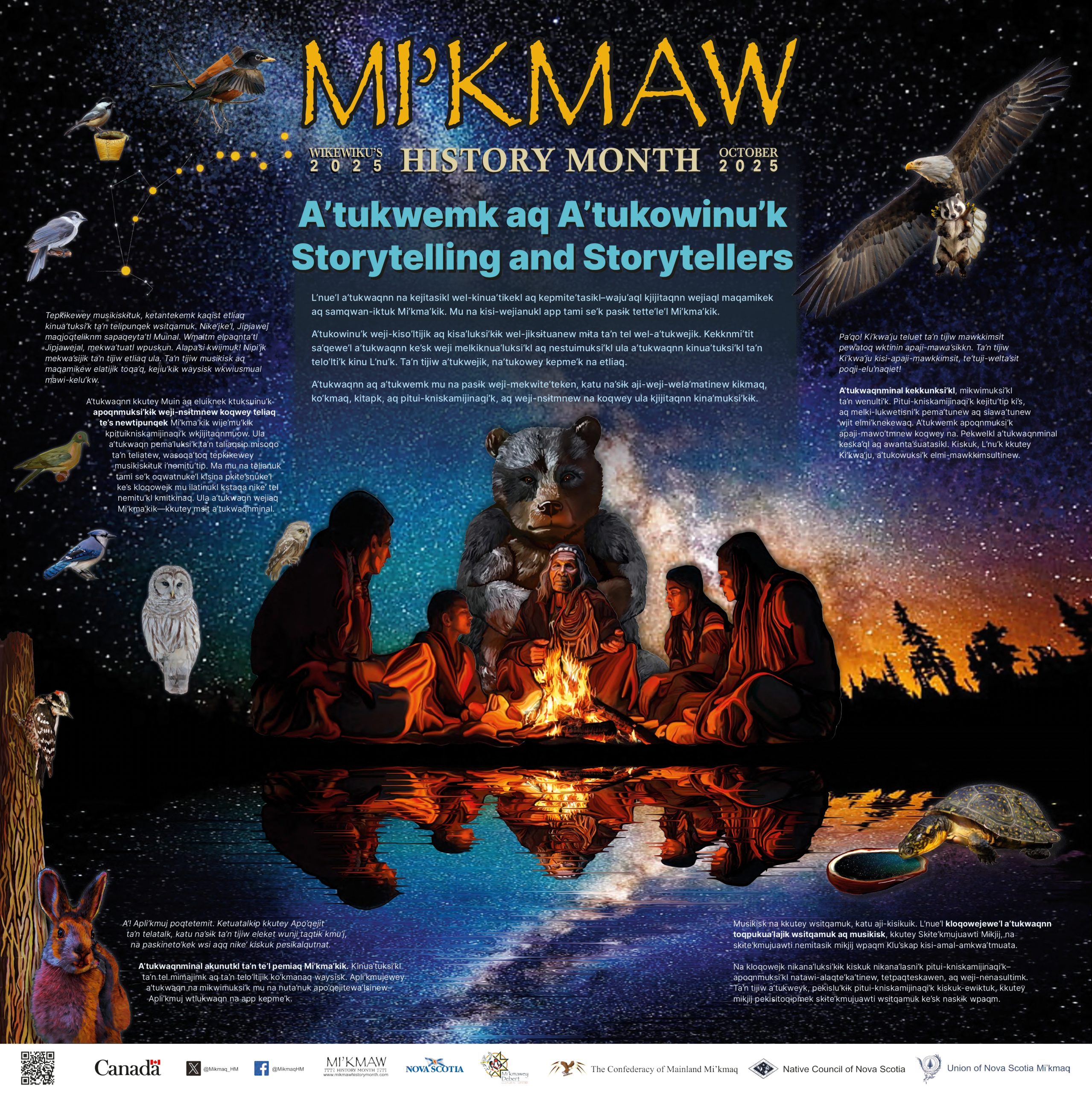 Mi'kmaw History Month Poster in Mi'kmaw